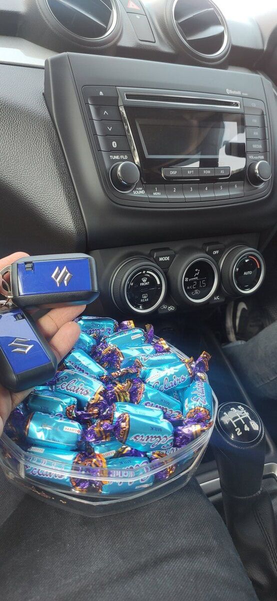 Car delivery day sweets