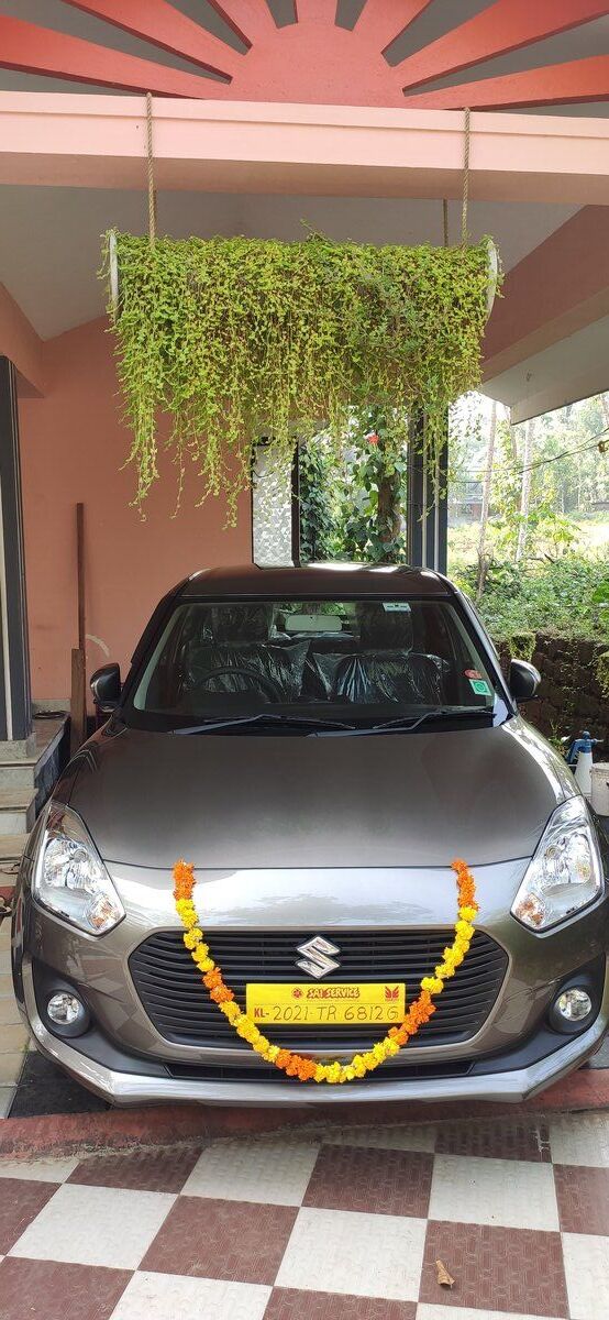 New car in my house porch