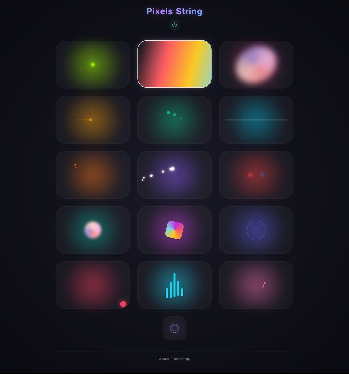Pixels String Web Dashboard